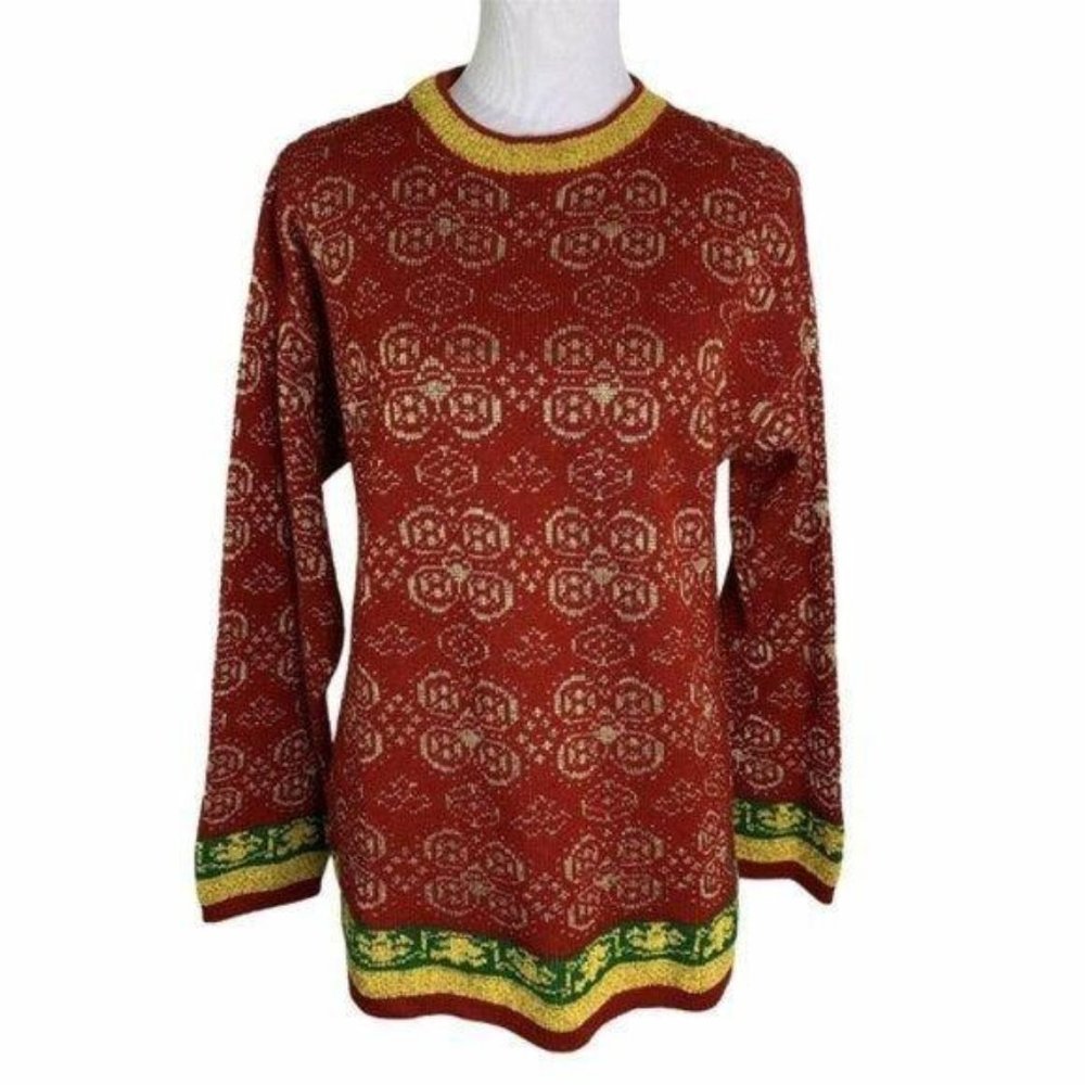Hasting & Smith Vintage Metallic Crewneck Sweater